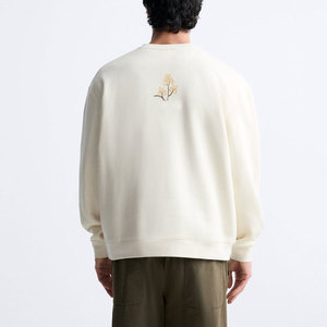 Nouveauté, vente directe d'usine, sweat-shirts pour hommes, hiver, couleur unie, haute qualité, broderie personnalisable - Product Image 2