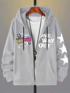 เสื้อฮู้ดกันหนาวสำหรับผู้ชายและผู้หญิงเสื้อมีฮู้ดพิมพ์ลายดิจิตอลสำหรับผู้ชายและผู้หญิง - Product Image 2