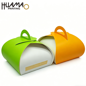 Huamao Food Grade Paper <b>Cake</b> <b>Box</b> with Handle for Tiramisu Black Forest Mousse Cupcake Dessert <b>Gift</b> Packaging - Product Image 2