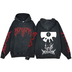 Wholesale Hot Sale Acid Wash Hoodie Factory Made Custom Solid <b>Black</b> Color Cotton <b>Fleece</b> <b>Men</b> Hoodie Oversize Acid Wash Hoodie - Product Image 1