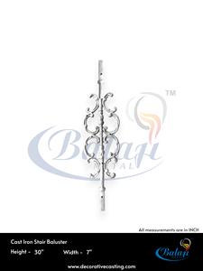 ราวเหล็กหล่อแบบโมเดิร์น ผิวขัดทรายสีเทา ราวจับโลหะขัดเงา สำหรับระเบียงวิลล่า รั้วระเบียง ผลิตโดย Balaji Metals รับประกัน 5 ปี - Product Image 4