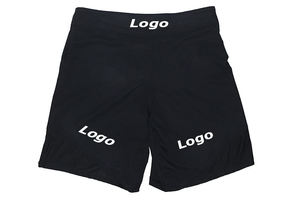 Pantalones Cortos de MMA con Cordón Elástico Sublimado de Primera Calidad, Pantalones Cortos de Boxeo con Textura Personalizada, Casuales, 100% Algodón Transpirable, Logotipo Personalizado - Product Image 4
