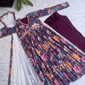 Mùa Hè Mới Đặc Biệt Đảng Mặc Aliya Cắt Dresses Dupatta Pant Dress Cotton Bsy Mềm Mại Với Kỹ Thuật Số Lily In Taser Màu