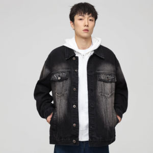 Custom <b>Men's</b> Denim <b>Jacket</b> Stylish Casual High Quality aWith Side Pockets <b>Light</b> Blue Denim <b>Jacket</b> for <b>Mens</b> - Product Image 2