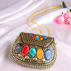 Maravilloso nuevo Mini embrague de moda hecho a mano para mujer mármol madre perla diseño cuero Material de decoración de Casa RF artesanías India - Product Image 4