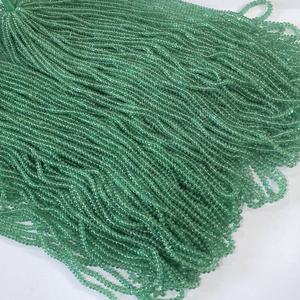 Piedra Esmeralda zambiana verde Natural de 2mm, 3mm, 4mm, cuentas de Rondelle lisas, cadena de hilo, nuevo Stock, venta al por mayor, calidad AAA en línea - Product Image 5
