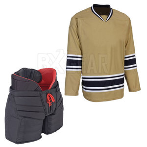 Full Set Ice Hokey Uniform With Personalized Number And Name Printing Available For Youth Adults Teams And <b>Schools</b> - Product Image 2