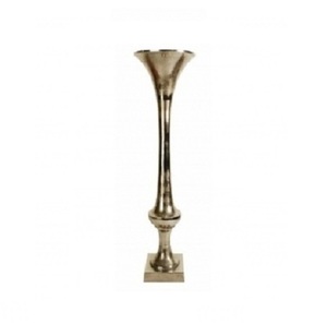 Pièce maîtresse florale Vase en métal Vases à fleurs de réception de mariage Vase de décoration de la maison en métal plaqué argent - Product Image 2