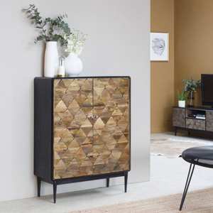 Aparador alto de metal y madera de mango - Product Image 4