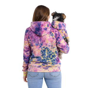 Sweat à capuche en velours pour chiens et propriétaires, ensemble assorti, confortable et élégant, couleur Berry Lemonade - Product Image 2