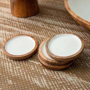 Posavasos de Madera Natural, Soporte para Bebidas, Decoración para Mesa de Comedor, Elegante y Práctico - Product Image 3