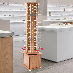 Expositor Giratorio de Madera Maciza para Gafas de Sol y Lentes - Product Image 1