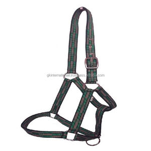 Halter de nailon de doble capa con estampado personalizado, con hebilla a juego, anillos y ojales, ajustable - Product Image 4