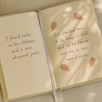 Journal de prière LABON « Ses paroles fleurissent en moi », carnet de méditation floral pastel, livre d'écriture biblique pour la foi chrétienne