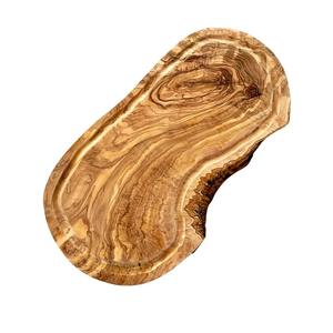 Tabla de cortar ovalada de madera de olivo con ranura para jugos: perfecta para cortar - Product Image 2