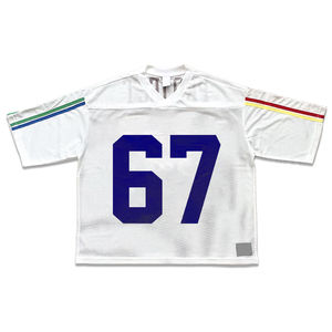 Débardeur court brodé sur mesure, col en V, maillot de football américain respirant pour femmes, manches courtes - Product Image 4