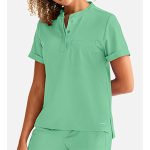 เสื้อสครับคอจีนของผู้หญิงเครื่องแบบทางการแพทย์สีฟ้าชุดสครับทางการแพทย์ทางการแพทย์ของผู้ชายผู้หญิงมีความต้องการสูง - Product Image 2