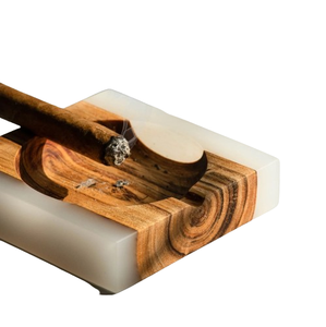 Cendrier en bois et demi-marbre Matériau de haute qualité avec couleur personnalisée avec tailles 4.5x1.5 pouces - Product Image 1