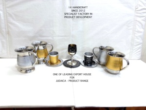 ถ้วยแก้ว KOI ลายไม้ชบันท์แบบชาวยิวพร้อมแก้วไวน์แบบคลาสสิก - Product Image 2