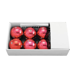 ยูโรพาล์มส์ ลูกบอล LED สีขาว ขนาด 6 ซม. สีแดง แพ็ค 6 ชิ้น-เครื่องประดับต้นคริสต์มาส - Product Image 1