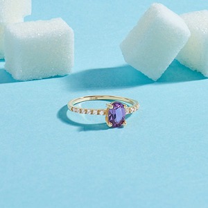 Bague de fiançailles en or 18 carats avec diamant ovale de laboratoire, élégante bague de mariage, bijoux fantaisie pour femme, bague empilable stylée, idéale pour Va - Product Image 1