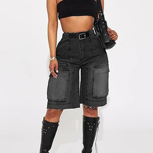Shorts surdimensionnés légers pour femmes Shorts surdimensionnés pour femmes de couleur personnalisée Shorts surdimensionnés pour femmes respirants à usage décontracté - Product Image 4