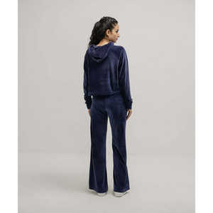 Women's <b>Velour</b> Hoodie Comfortable <b>Sweatshirts</b>-Beige/Black/Navy Sizes XS-XXL - Product Image 3