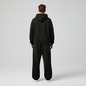 Vente chaude en gros, survêtement décontracté en molleton à capuche, coupe classique, imprimé personnalisé, 100% coton, 2 tons, streetwear pour hommes - Product Image 6