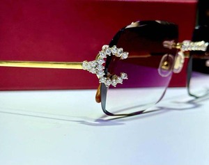 Moissanite Diamond Studded All occasions Wear Goggle For Him & Her - Product Image 6