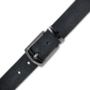 Cinturón informal de cuero negro Vintage para hombre Cinturón de cuero genuino 100% - Product Image 4