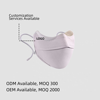 Masque facial léger et chaud en nylon Meiyang, couche intérieure en tissu hydratant, protection UV UPF50+, anti-buée, avec fil nasal, masque coréen