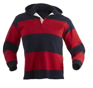 US JERSEY WITH HOOD FORM Rugby jersey t shirts polo shirts pullover striped hoodie fleece terry