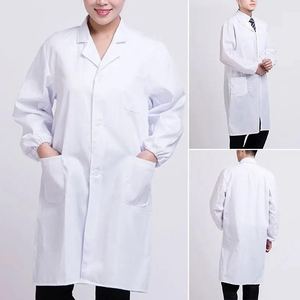 Professional Nurse Hospital Uniforms <b>Long</b> <b>Sleeve</b> Lab Coat 100% Polyester Women Men Unisex Scrub Label Doctor Uniform <b>White</b> Lab - Product Image 6