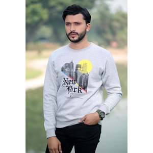 Sweat-shirt d'hiver à col rond pour homme KYLIAN 100% coton avec logo personnalisé, tissu tricoté, sérigraphie, broderie 3D, anti-rétrécissement - Product Image 2