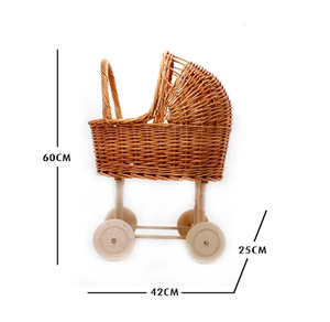 Cesta de mimbre tejida a mano para cochecito de bebé, el mejor precio - Product Image 4