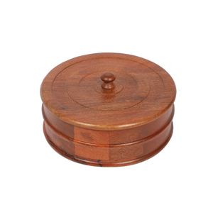 Hot pot en bois design vintage boîte à chapati boîte à riz garde les aliments chauds et frais casseroles pour la cuisine à domicile restaurant 2025 - Product Image 3