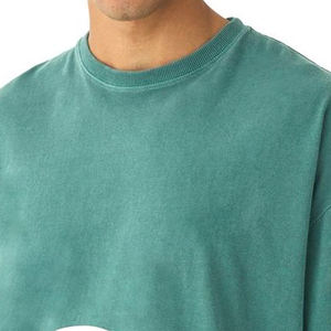 Camiseta de Algodón Grueso y Pesado con Cuello Redondo para Hombre, Personalizable con Logotipo, Estilo Urbano, 100% Algodón, Ecológica, Transpirable y de Manga Corta - Product Image 5