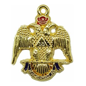 Secretario masónico Oficial Fraternal Regalia Colgante Oro Metal Cuero Artesanía Joya Secretario masónico Oficial Cuero - Product Image 6