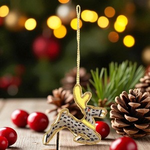 เครื่องประดับแขวนต้นคริสต์มาสทำมือลูกปัดและรูปทรงสำหรับตกแต่งวันหยุด - Product Image 6