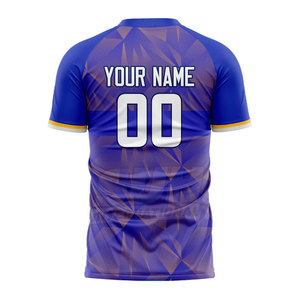 เสื้อฟุตบอลไซส์ใหญ่ ระบายอากาศได้ดี พิมพ์ลายแบบซับลิเมชั่น แขนสั้นสำหรับฤดูร้อน คุณภาพสูง ขายดีที่สุด ราคาขายส่ง สำหรับขายออนไลน์ - Product Image 2