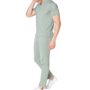 Custom Logo Printed <b>Summer</b> <b>Men</b> T-Shirt and <b>Trouser</b> Set-Stylish High Street Design Breathable Polyester/Cotton Fabric - Product Image 5
