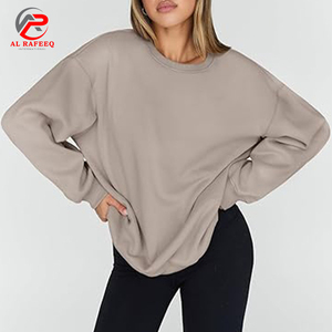 Sudaderas para mujer Sudaderas con capucha Fleece Crewneck Oversized Pullover Suéteres Casual Cómodo Otoño Moda Mujer Trajes Sudadera - Product Image 4