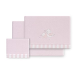 Juego de 3 Piezas de Ropa de Cama de Felpa de Coral para Cochecito Modelo Cigea-Oso, Tejido con Patrón de Personajes, Hecho de Tela de Felpa Polar - Product Image 1