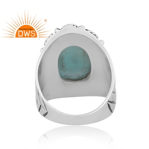Newly Design Sterling Silver Natural Amazonite Gemstone <b>Statement</b> <b>Ring</b> Custom Jewelry For Women Gift For Her - Product Image 4