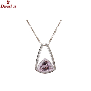 Vente directe du fabricant collier pendentif en argent sterling 925 CZ multi-pierres précieuses plaqué or bijoux - Product Image 5
