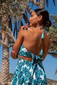 2024 automne Vintage imprimé fleuri Maxi robe respirant à manches longues Lotus robe plissée robe de Style modeste - Product Image 3