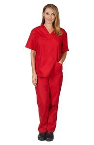 Ensemble de blouses d'hôpital en coton mélangé unisexe hauts et pantalons à manches courtes uniforme d'infirmière médicale pour médecins tissu tricoté - Product Image 2