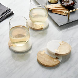 Posavasos de madera de mármol de lujo, posavasos de bebidas Premium hechos a mano, vajilla decorativa, accesorios modernos para el hogar, venta al por mayor - Product Image 3