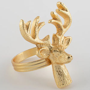 Ensemble décoratif le plus vendu de 4 porte-serviettes Design attrayant rond de serviette argent renne à la main ronds de serviette manchette à vendre - Product Image 4