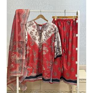 Traje de 3 Piezas FUSION LAWN Bohemian Satin SL00250 con Top de Manga Tres Cuartos - Product Image 3